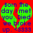 A static image with a bright red background and two overlapping green heart shapes containing blue text.