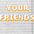 Pixelated text on a gray background with orange, green, and purple lettering arranged in three vertical