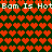 Static pixel art featuring repeating red heart shapes on a dark green background with white text reading "Bam Is Hot" in two horizontal bands.