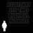 Pixelated white figure icon with evolving text reading 'ASSISTANT TO THE REGIONAL MANAGER' across on black background