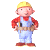 A pixelated cartoon character in a yellow hard hat, red shirt, blue overalls, and brown shoes stands with hands on hips against a white background next to green text reading "Original Icons .com" on a dark green background.
