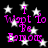 Black background with white stars and pink text reading "I Want To Be Famous" in four repeated sections.