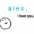 A static pixel art image featuring a circular gray smiley face with closed eyes and a curved mouth, positioned below blue text reading 'alexa' on a white background.