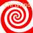 Four identical red and white spiral patterns arranged in a with the name 'Christina' overlaid on each quadrant