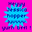 Pixelated blue starburst with dark text on bright pink background, showing four identical static frames of the same design.