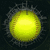 Animated yellow baseball with red stitching surrounded by gray static-like particles, with red text reading "it's not that big of a crack" appearing sequentially.