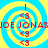 A static image with a blue and yellow spiral background, red text reading "JOE JONAS" repeated horizontally, and red "<3" symbols arranged vertically.