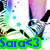 Pixelated icon shows a character with pink hair and black accents, green background with blue text reading 'Sora<3' at bottom.