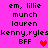 Pixelated text and heart symbols on a bright pink background with repeated patterns.