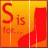 Red sock on orange gradient background with "S is for..." text, animated white vertical lines flicker across the image.