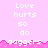 Pixelated text on pink background with jagged pink border, showing repeated phrases and partial wordwall elements.