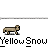 Pixel art animation of a brown dog-like figure interacting with blue and red objects on a white background, with yellow text below.