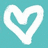 A white heart outline with a teal checkmark inside, set against a solid teal background.