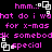 Pixelated text in pink and white on black background with repeating phrases and small square icons.