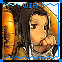 Animated avatar of a person with dark hair wearing headphones, making a fist gesture against an orange background.