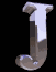 Three vertical display a metallic letter J with varying cropping and background elements