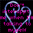 Pixelated icon with pink text reading 'Don't interrupt me when I'm talking to myself' over a blue wireframe head outline on black background.