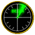 Circular icon with black face, yellow border, and white tick marks; green 'BEGIN' text appears in multiple positions as a bright green arrow rotates clockwise through