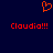 Red pixelated text and heart symbol on dark blue background with identical left and right sections.