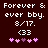 Pixelated text and symbols on dark background with animated pink heart sequence.