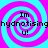 Four identical spiral patterns with alternating cyan and magenta rings, each containing text reading "Im hydnotising u!" in black pixelated font.