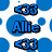 Blue and white pixelated icon with text elements including 'Allie', 'Thunder Road', '<33', and '2-08-08' over a background of blue circles.