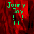 Green text 'Jonny Boy' with multiple exclamation marks on a red background, showing animation changes in exclamation mark count across frames.
