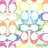 A static image with a repeating pattern of colorful interlocking shapes and the text "I luv coach" in black pixelated font.