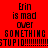 Red background with black text reading 'Erin is mad over SOMETHING STUPID!!!!!!!!!!' in pixelated font, displayed across multiple