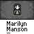 A grayscale animated icon of a person with white hair in a bun, wearing a dark jacket over light clothing, displayed across showing motion blur and pixel degradation