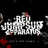 Pixelated white text on black background with red accents, featuring stylized letters and partial visible text fragments.
