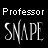 Professor Snape text appears on black background above four showing a person in dark clothing within an arched stone structure