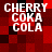 Four identical pixelated display 'CHERRY COKE COLA' text over a red and black checkered background with slight variations in text clarity