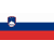 Static pixelated icon of the Slovenian flag with a shield emblem on white stripe, displayed against gray background.