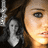 A split-screen image with a pixelated face on the left and red background with text 'Katherine' on the right.
