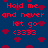Red pixelated text and heart symbols on a dark blue background with repeated patterns.