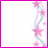 Animated contact sheet of a 4x4 grid showing sequential frames of an AIM buddy icon with pink star border and text animation about stars being like love.