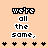 Pixelated text phrases in black and white on a peach background, arranged in with plus signs separating