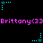 Pixelated cyan star icons with dotted trails rotate clockwise on a black background, alternating between two star shapes while pink text repeats below.