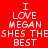 Red background with white pixelated text arranged in two vertical , each containing identical stacked phrases