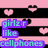 Pixelated image with pink and black striped background, heart symbols, and blue text reading 'girlz like cellphones' on left side.