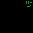 Green pixelated heart shape on black background, static image with no visible motion or text.