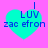 Cyan heart-shaped icon with blue text 'LUV zac efron' on pink background, showing pixelated animation changes