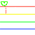 A 4-frame animated contact sheet showing a pixelated text-based animation with colored lines and icons, where the word "really" appears in yellow on a green line and "miss you" appears in blue on a blue line across different frames.