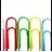 A pixelated static image of the word "ART" in stylized lowercase letters with a rainbow gradient fill and white outlines.