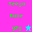 Pixelated green text and star symbols on alternating pink, cyan, and blue backgrounds with visible animation changes between frames.