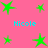 Pink background with green star shapes and cyan text reading "Nicole" in four positions.