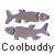 Animated contact sheet of 15 frames showing a fish icon in various poses and orientations with