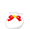Animated contact sheet of a cat-bag icon with red bow, showing frame-by-frame changes including snowflake effects and "Merry Christmas" text repetition across 21 frames.