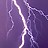 Static pixelated image of a lightning bolt against a purple gradient background with no visible text or additional elements.